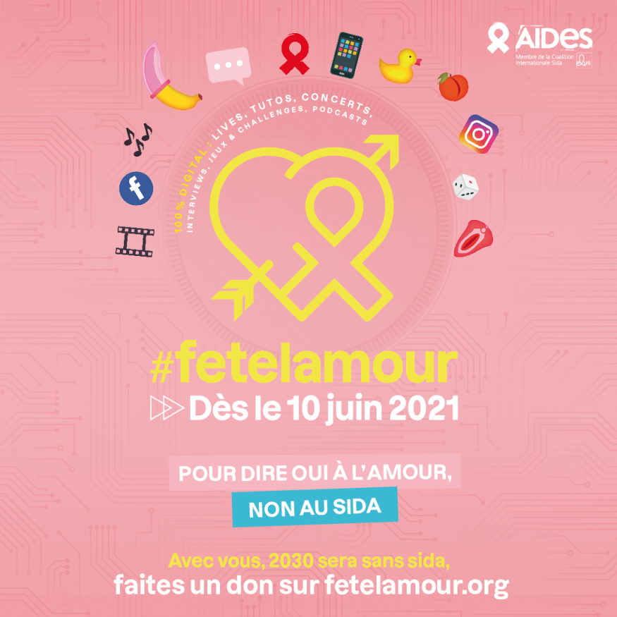 L'association AIDES fête l'amour du 10 au 12 juin prochain avec plusieurs artistes mobilisés !