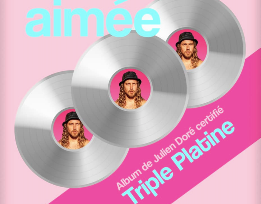 Julien Doré : Son album « Aimée » est triple disque de platine !
