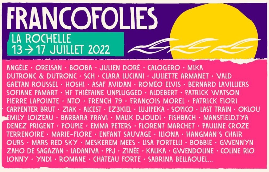 Francofolies 2022: Barbara Pravi, Terrenoire, Patrick Fiori et Bernard Lavilliers rejoignent la programmation !