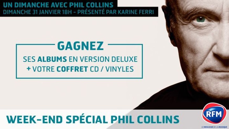 Ce week-end,Phil Collins est à l'honneur sur RFM !