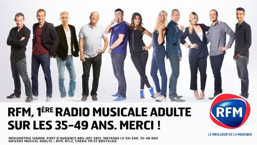RFM, 1ère radio musicale adulte sur les 35-49 ans