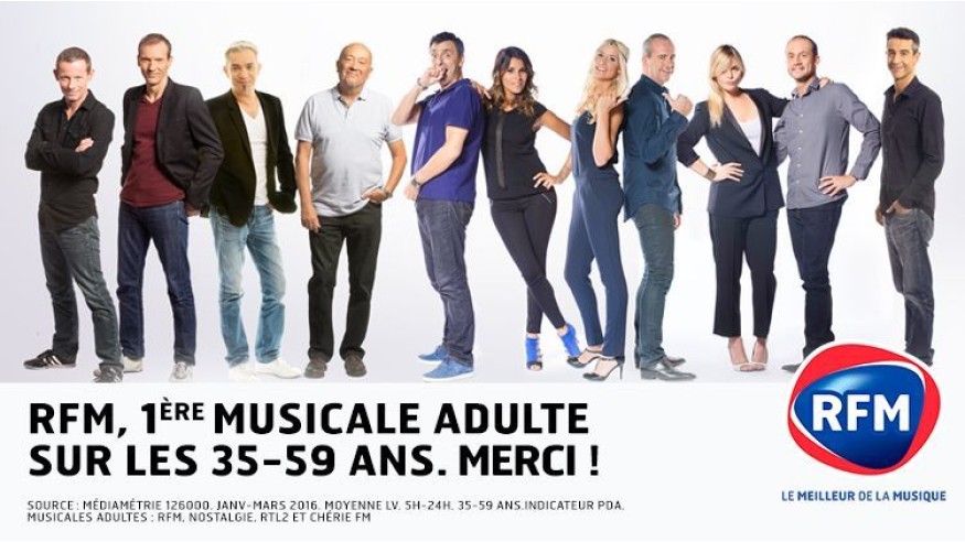 RFM, 1ère radio musicale adulte sur les 35-59 ans