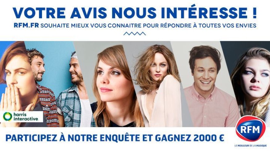 Participez à l’enquête RFM/Harris Interactive et gagnez peut-être 2000 euros