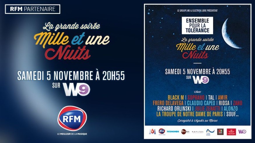 Samedi 5 novembre sur W9 : Ensemble pour la Tolérance