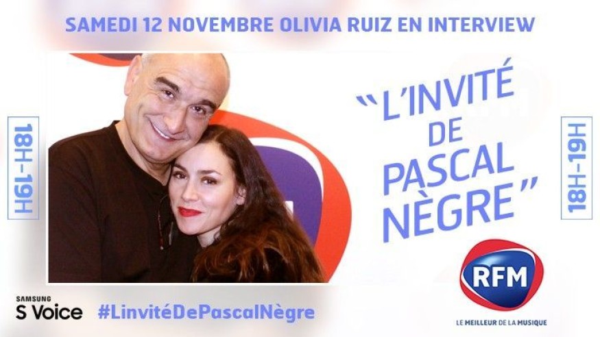 Samedi 12 novembre, Olivia Ruiz est l’invitée de Pascal Nègre