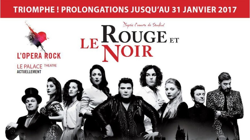 Le Rouge et le Noir : le spectacle prolongé jusqu’au 31 janvier 2017 !
