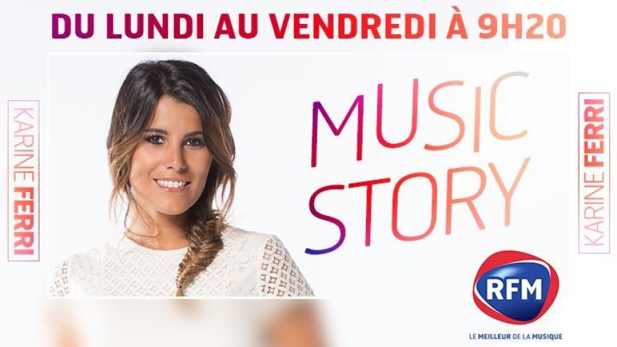 Karine Ferri vous présente Music Story tous les matins à 9h15