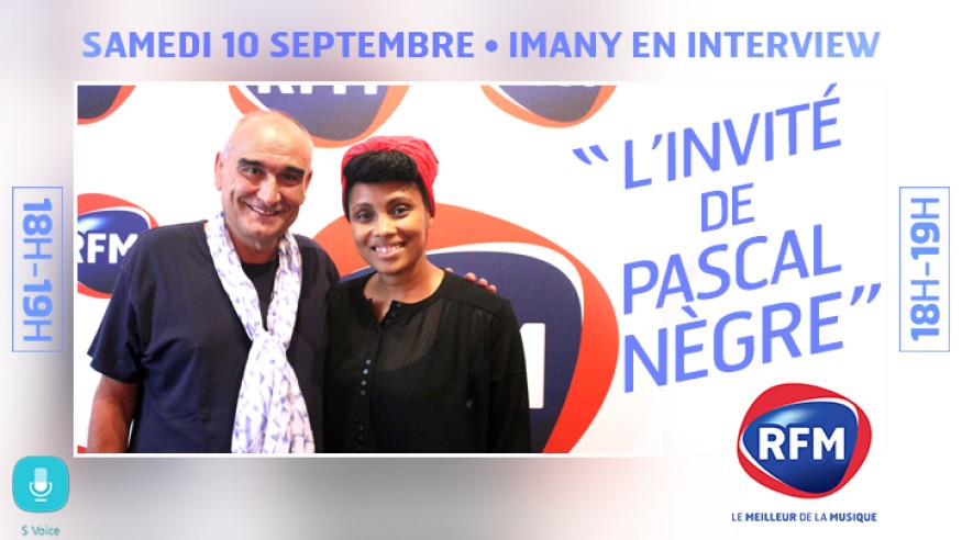 Samedi 10 septembre, Imany est l’invité de Pascal Nègre