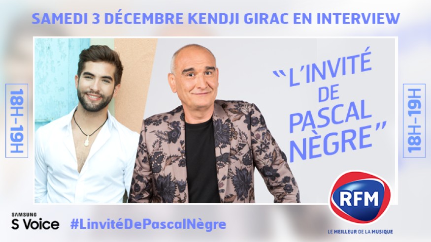 Samedi 3 décembre, Kendji Girac est l’invité de Pascal Nègre