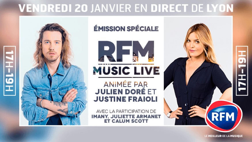 Vendredi 20 janvier : 17/20 spécial en direct de Lyon présenté par Justine Fraioli et Julien Doré