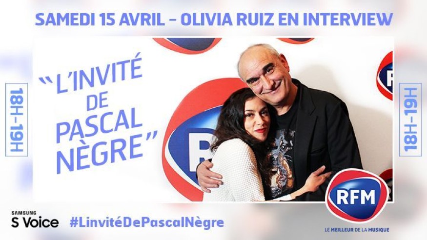 Samedi 15 avril, Olivia Ruiz est l'invitée de Pascal Nègre !