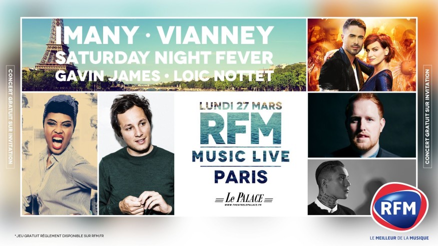 Lundi 27 mars : RFM Music Live à Paris