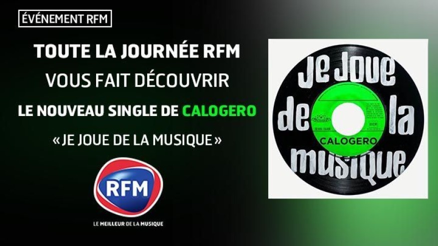 Aujourd'hui, RFM vous fait découvrir le nouveau single de Calogero