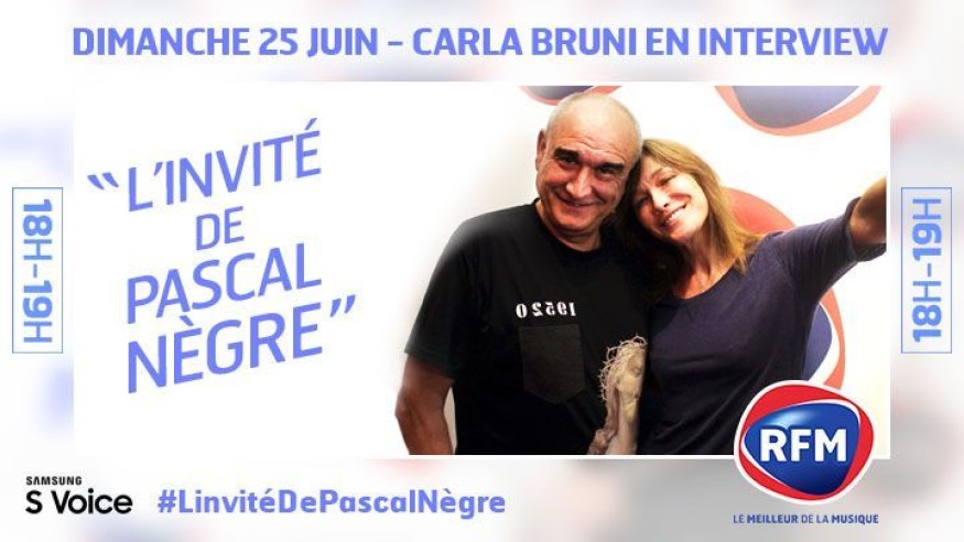 Dimanche 25 juin, Carla Bruni est l’invitée de Pascal Nègre