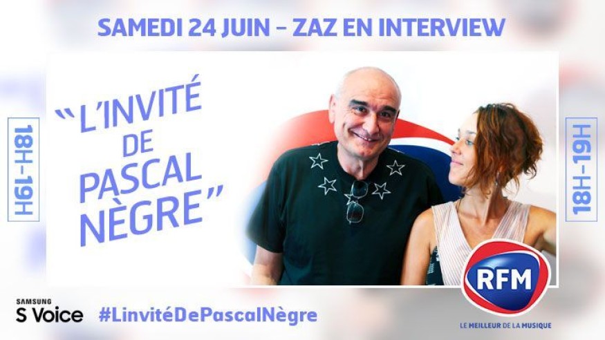 Samedi 24 juin, Zaz est l’invitée de Pascal Nègre