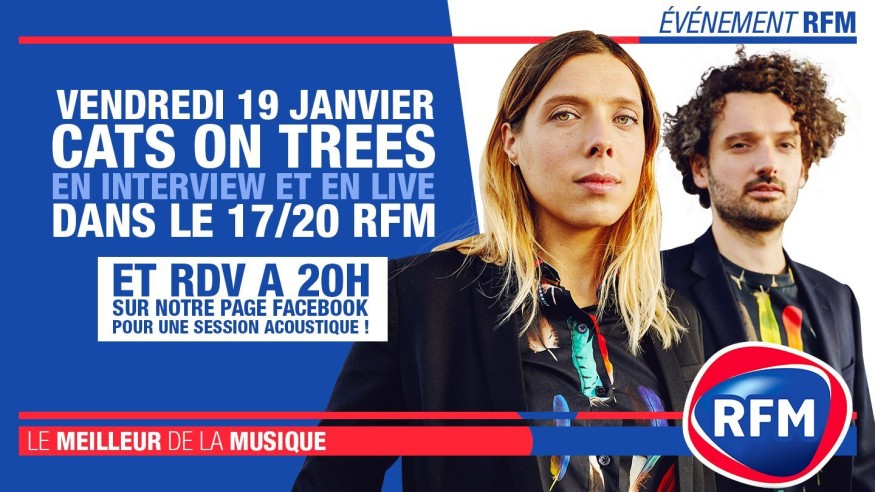 Vendredi 19 janvier : Retrouvez les Cats on Trees dans le 17/20 !