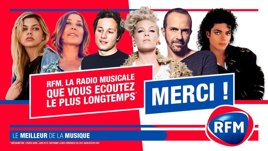 RFM, la station musicale écoutée le plus longtemps !