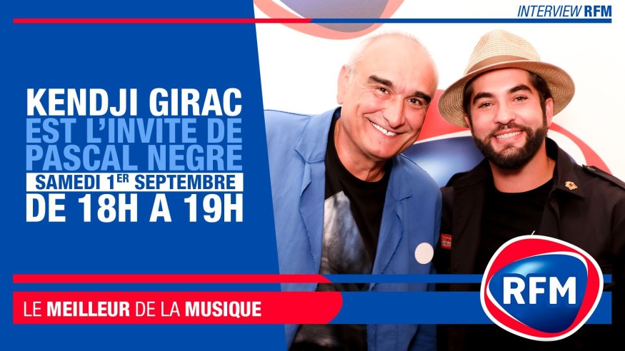 Samedi 1er septembre : Kendji Girac est l'invité de Pascal Nègre