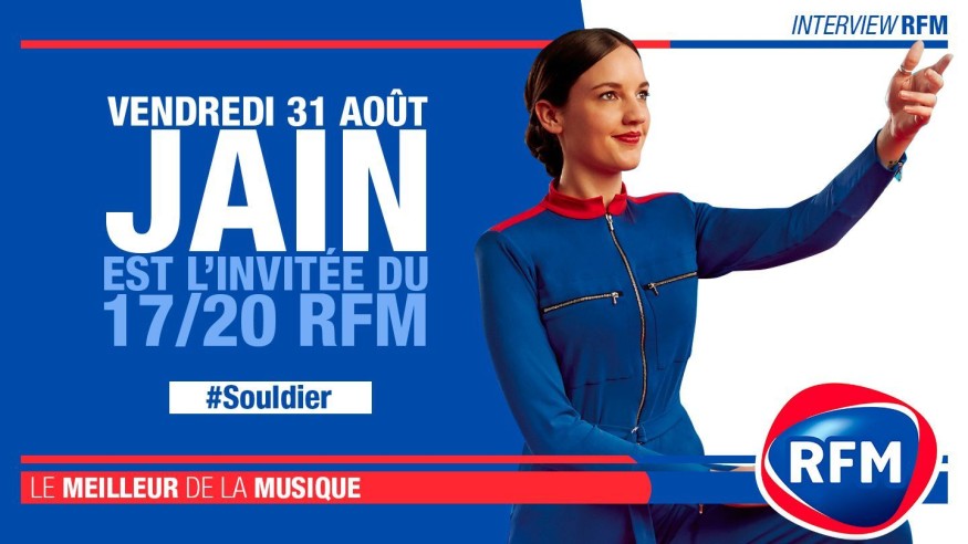 Vendredi 31 août : Jain est l'invitée du 17/20 RFM !
