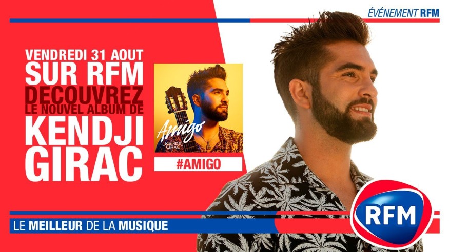 Vendredi 31 août : Découvez le nouvel album de Kendji Girac sur RFM !