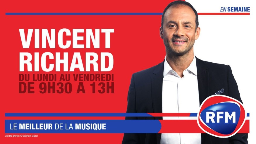 Vincent Richard (9h30/13h) de retour à l’antenne ce lundi 27 août !