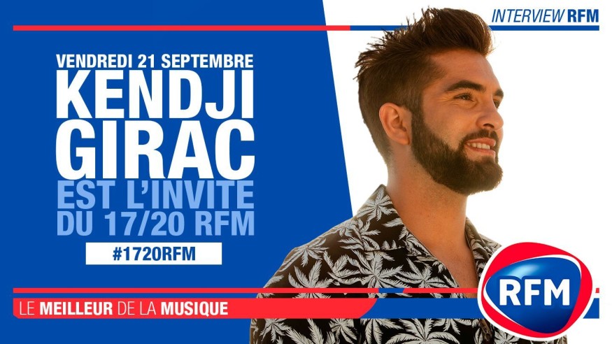 Vendredi 21 septembre : Kendji Girac est l'invité du 17/20 RFM !