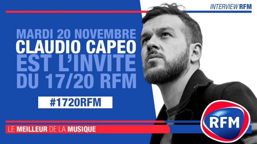 Mardi 20 novembre : Claudio Capéo est l'invité du 17/20 !