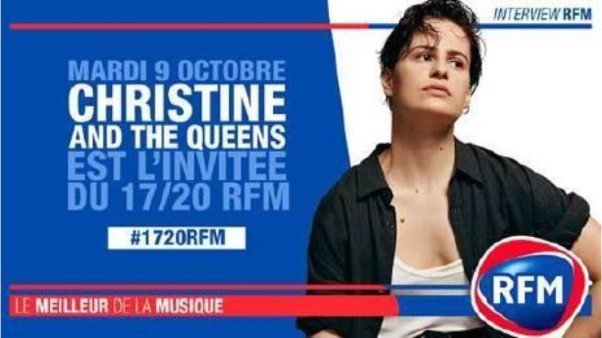 Mardi 9 octobre : Christine and the Queens est l'invitée du 17/20 RFM !