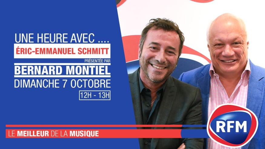 Dimanche 7 octobre, à 12h : 1 heure avec... Eric-Emmanuel Schmitt