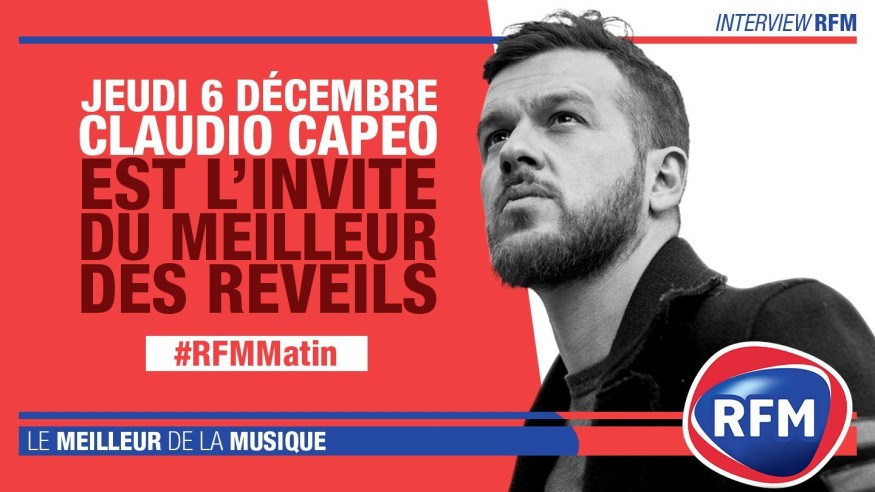 Jeudi 6 décembre : Claudio Capéo est l'invité du Meilleur des Réveils