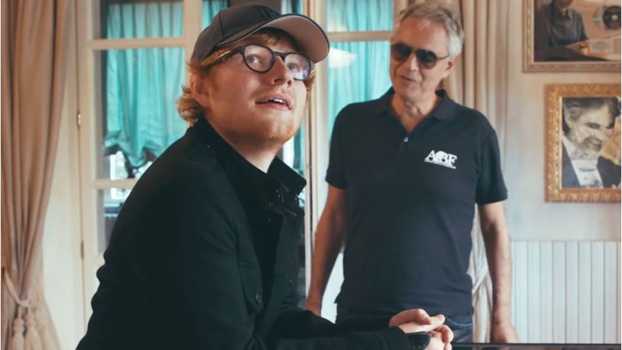 Ed Sheeran et Andrea Bocelli collaborent sur le titre Amo Soltanto Te!