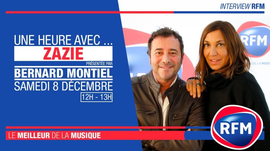 Samedi 8 décembre : Zazie est l’invitée de  Bernard Montiel