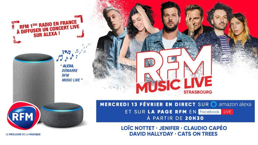 RFM, 1ère radio en France à diffuser un concert live sur Alexa !