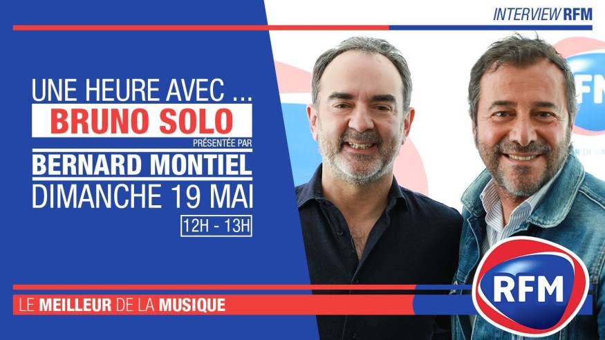 Dimanche 19 mai : Bruno Solo est l’invité de Bernard Montiel