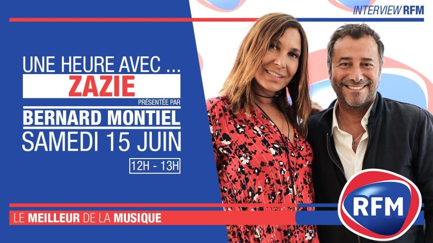 Samedi 15 juin : Zazie est l'invitée de Bernard Montiel