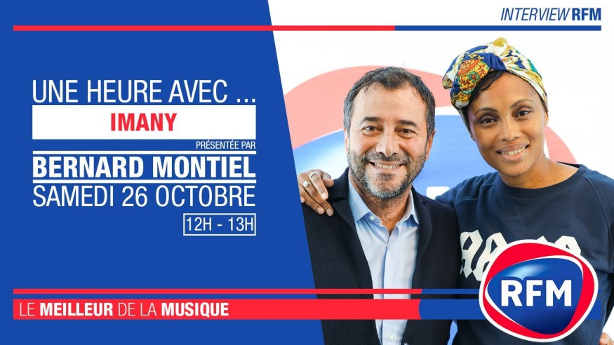 Samedi 26 octobre : Imany est l'invitée de Bernard Montiel