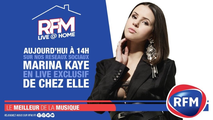 RFM Live @ Home : à 14h, retrouvez un live exclusif de Marina Kaye de chez elle !