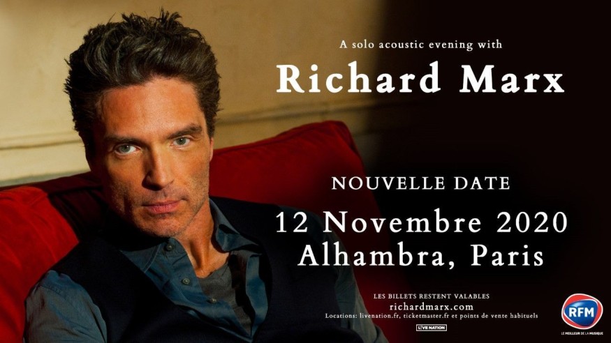 Le concert de Richard Marx à l'Alhambra de Paris reporté au mois de novembre !