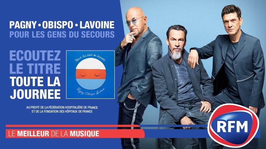 Florent Pagny, Pascal Obispo et Marc Lavoine chantent à l'unisson «Pour les gens du secours»