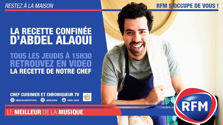 La recette confinée d'Abdel Alaoui : retrouvez la recette de notre chef tous les jeudis à 15h30 !