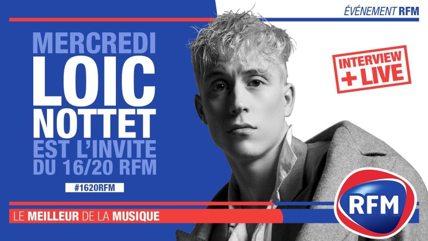 Mercredi 4 Mars : Loïc Nottet est l'invité du 16/20 RFM !