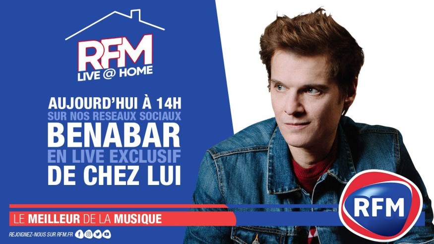 RFM Live @ Home : A 14h, retrouvez un live exclusif de Benabar de chez lui !