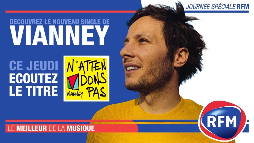 Vianney: Découvrez son nouveau single sur RFM le jeudi 7 mai!