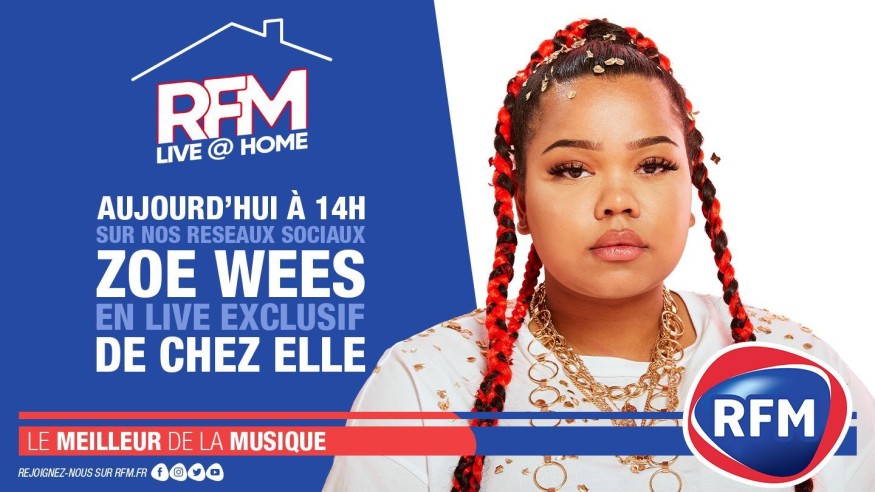 RFM Live @ Home: A 14h, retrouvez un live exclusif de Zoe Wees
