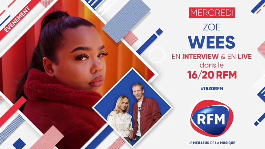 Mercredi 23 septembre: Zoe Wees est l'invité du 16/20 RFM