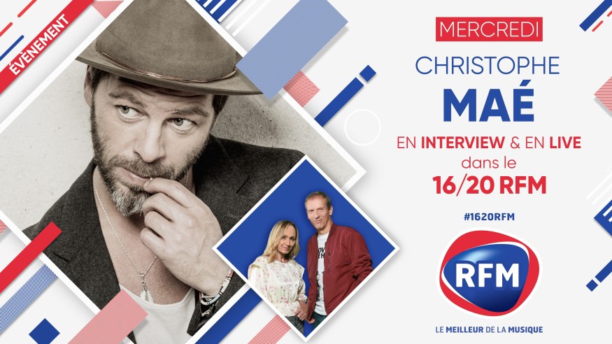 Mercredi 30 septembre : Christophe Maé est l'invité du 16/20
