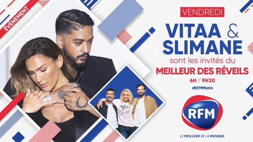 Vendredi 9 octobre: Vitaa & Slimane sont les invités du Meilleur des Réveils