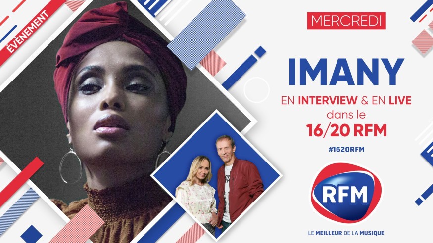 Mercredi 7 avril: Imany est l'invitée du 16/20 RFM !