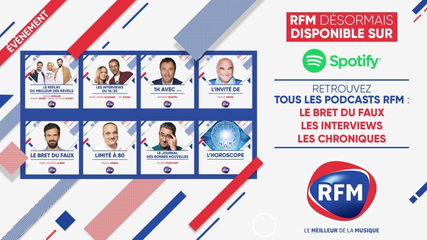 RFM débarque sur Spotify, leader mondial du streaming musical