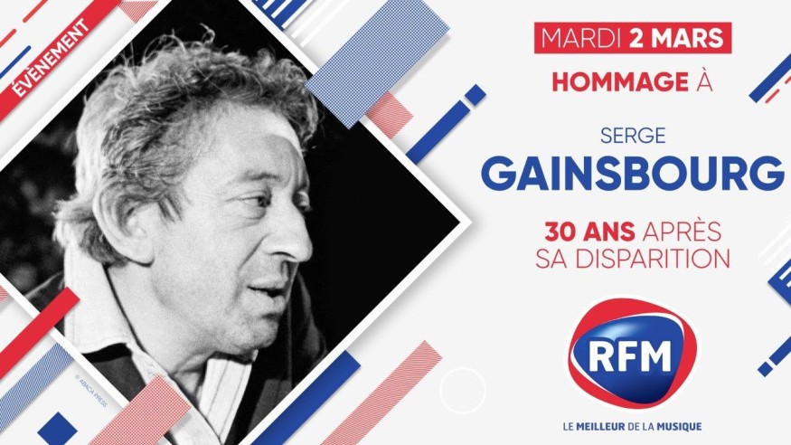 Mardi 2 mars: RFM rend hommage à Serge Gainsbourg